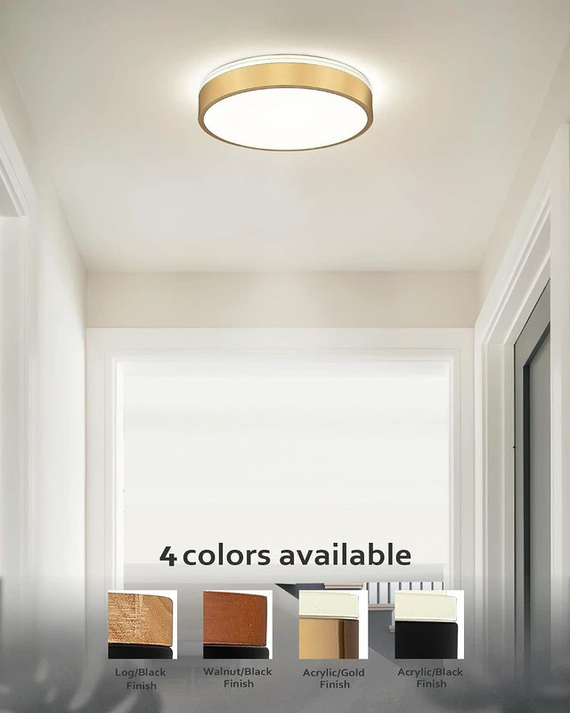Alt view image 7 of 7 - Ken & Ricky 12" Modern Flush Mount Ceiling LightBrush Gold,1 Pack