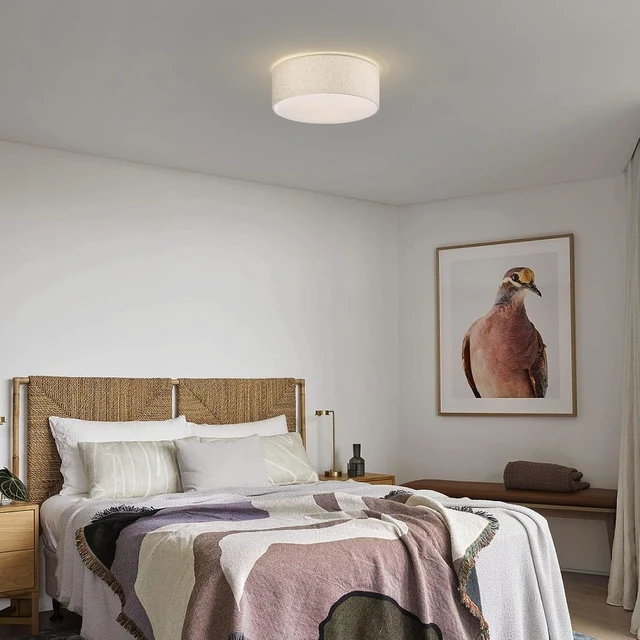 Alt view image 2 of 7 - 18'' Flush Mount Ceiling Light Modern Drum Ceiling Light Fixture