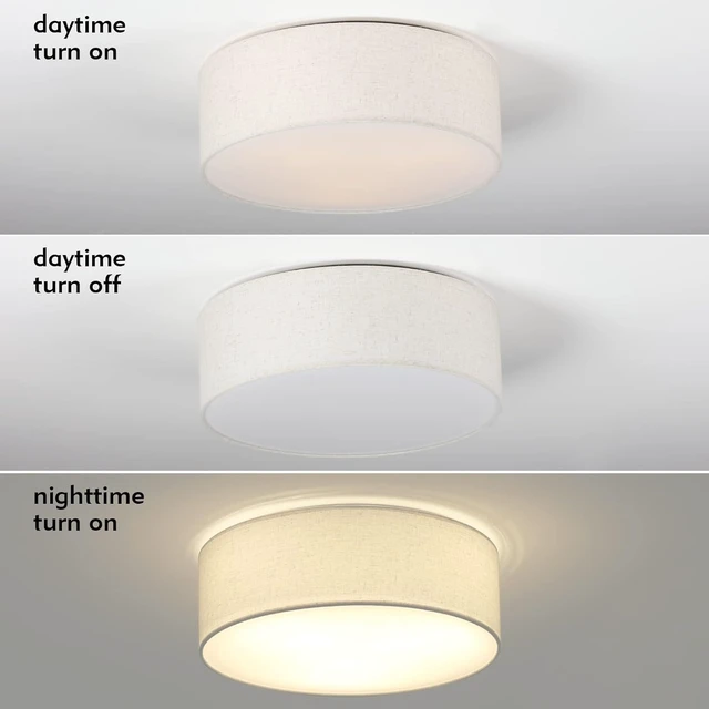 Alt view image 4 of 7 - 18'' Flush Mount Ceiling Light Modern Drum Ceiling Light Fixture