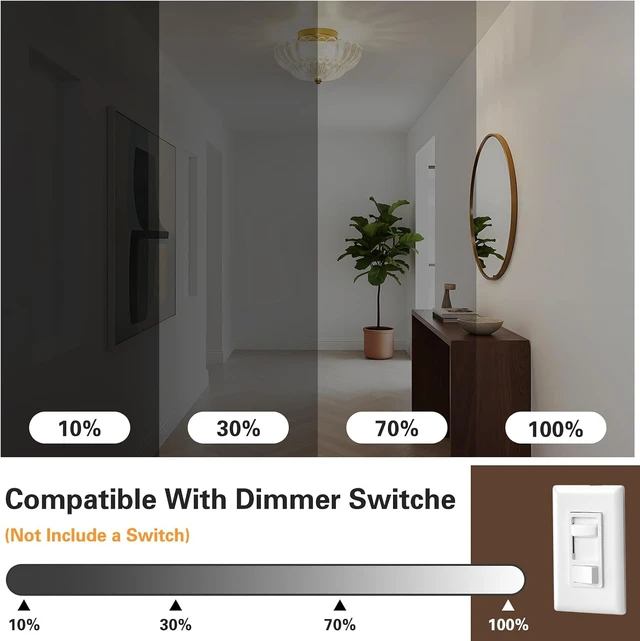Alt view image 2 of 7 - Clear Glass Semi Flush Mount Ceiling Light Fixture,11.8 in,3-Lights