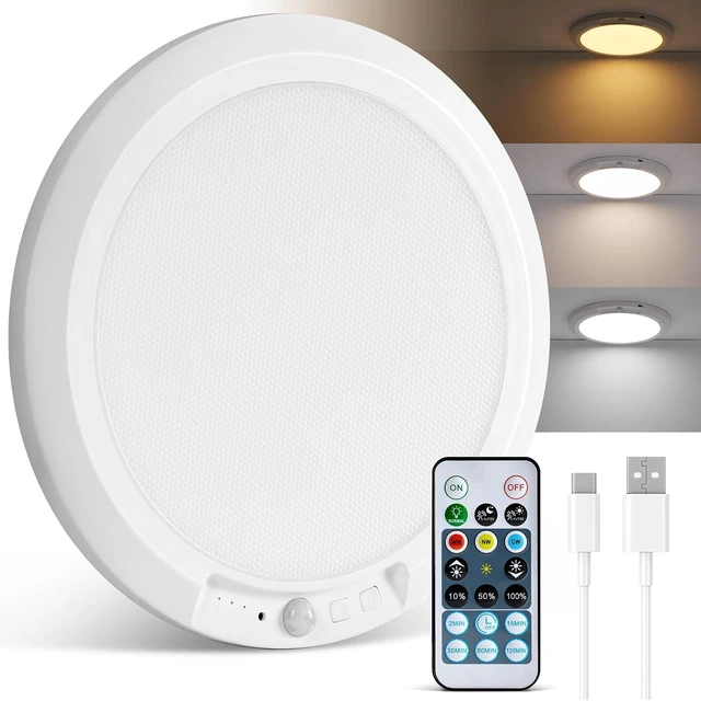 Main image of wowatt 10000mAh Rechargeable Ceiling Light, Battery Operated Ceiling Lights