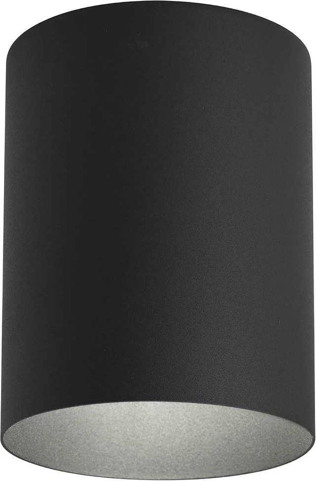 Alt view image 3 of 7 - Progress Lighting 5-Inch Cylinder Outdoor Flush Mount Ceiling Light, Black