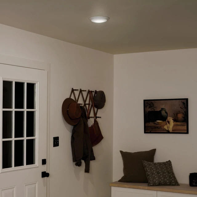 Alt view image 7 of 7 - Kichler Horizon 7.4" LED Flush Mount Light, White