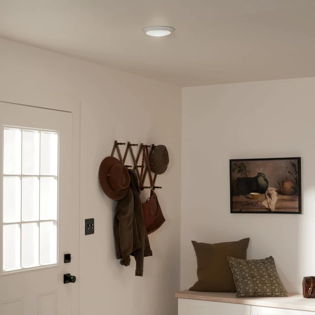 Alt view image 6 of 7 - Kichler Horizon 7.4" LED Flush Mount Light, White