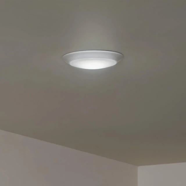 Alt view image 3 of 7 - Kichler Horizon 7.4" LED Flush Mount Light, White