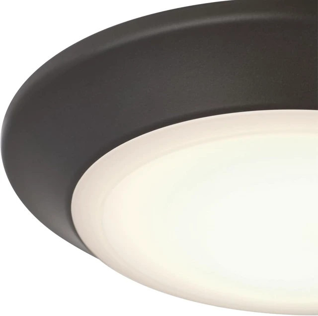 Alt view image 3 of 7 - Westinghouse 6134100 Makira Traditional One-Light, 7.5 Inch 16 Watt Dimmable LED Indoor/Outdoor Selectable Surface Mount Fixture Black-Bronze Finish, Frosted Acrylic Shade
