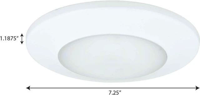 Alt view image 7 of 7 - Progress Lighting 7.25" LED Flush Mount Light, White