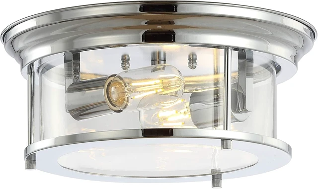 Main image of JONATHAN Y Lauren Ceiling Light 13.25", Chrome