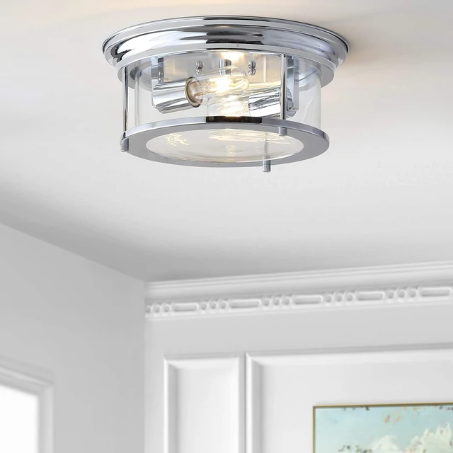 Alt view image 4 of 7 - JONATHAN Y Lauren Ceiling Light 13.25", Chrome