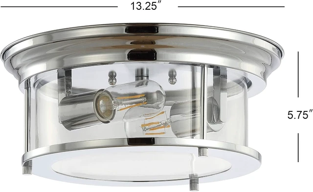 Alt view image 5 of 7 - JONATHAN Y Lauren Ceiling Light 13.25", Chrome