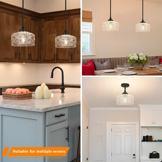 Alt view image 4 of 7 - Daunton Vintage Kitchen Pendant Lights Over Sink Pendant Lights for Kitchen