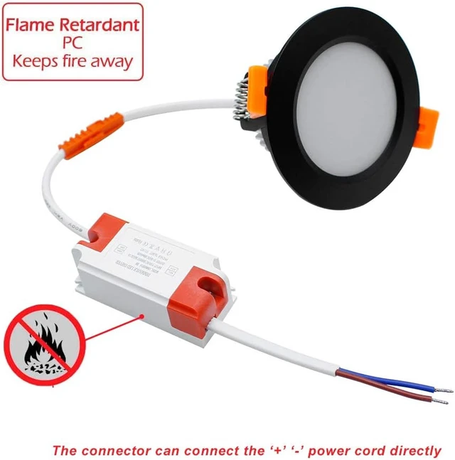 Alt view image 5 of 7 - 2 Inch LED Recessed Lighting, Dimmable LED Downlight 3W(35W Halogen Equivalent), CRI80+, 2700K Ultra Warm White, Recessed Ceiling Light with LED Driver(10 Pack)
