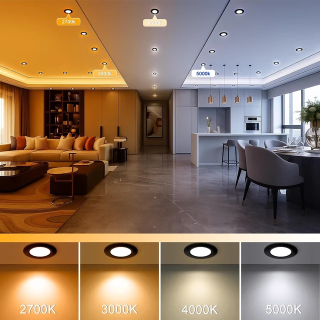 Alt view image 7 of 7 - 2 Inch LED Recessed Lighting, Dimmable LED Downlight 3W(35W Halogen Equivalent), CRI80+, 2700K Ultra Warm White, Recessed Ceiling Light with LED Driver(10 Pack)