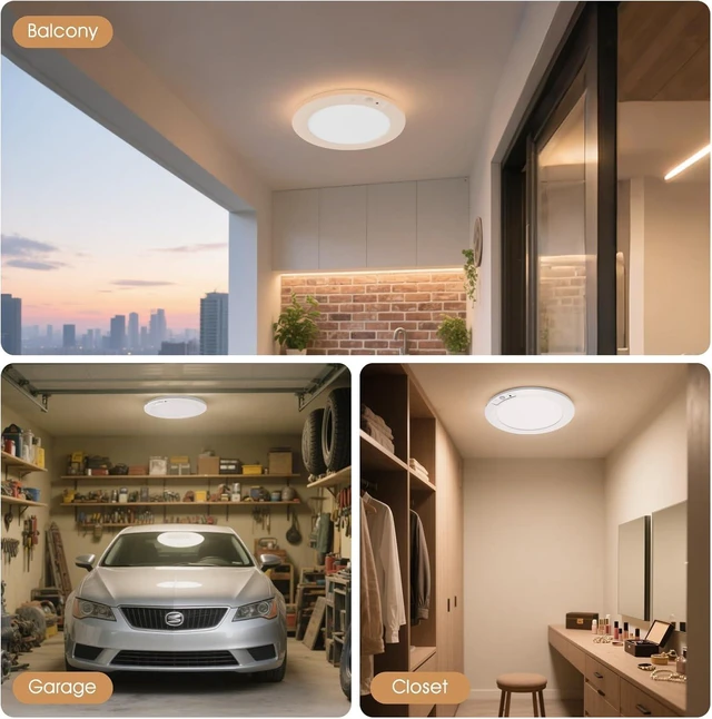 Alt view image 5 of 7 - Rechargeable Motion Sensor Ceiling Light with Remote