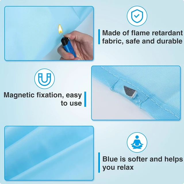 Alt view image 7 of 7 - Fluorescent Light Covers for Ceiling Lights Classroom with 10 Strong Magnet