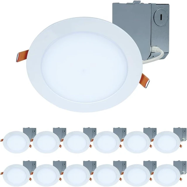 Main image of HALO HLBE Slim Canless LED Recessed Lighting 6 inch 3000K 900lm 12PK