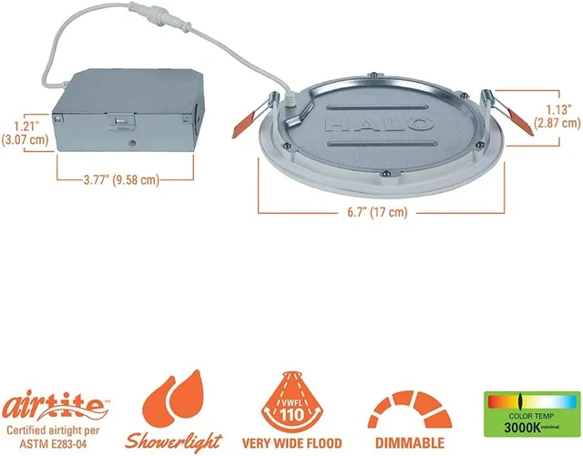 Alt view image 2 of 7 - HALO HLBE Slim Canless LED Recessed Lighting 6 inch 3000K 900lm 12PK