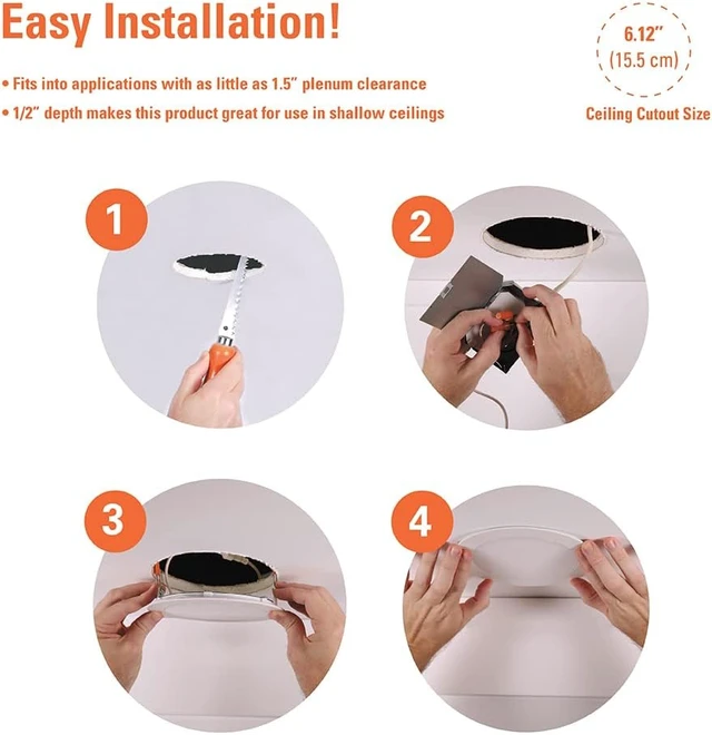 Alt view image 5 of 7 - HALO HLBE Slim Canless LED Recessed Lighting 6 inch 3000K 900lm 12PK