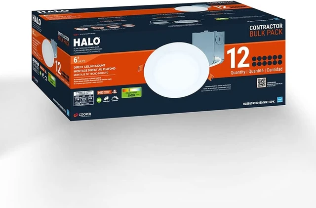 Alt view image 7 of 7 - HALO HLBE Slim Canless LED Recessed Lighting 6 inch 3000K 900lm 12PK