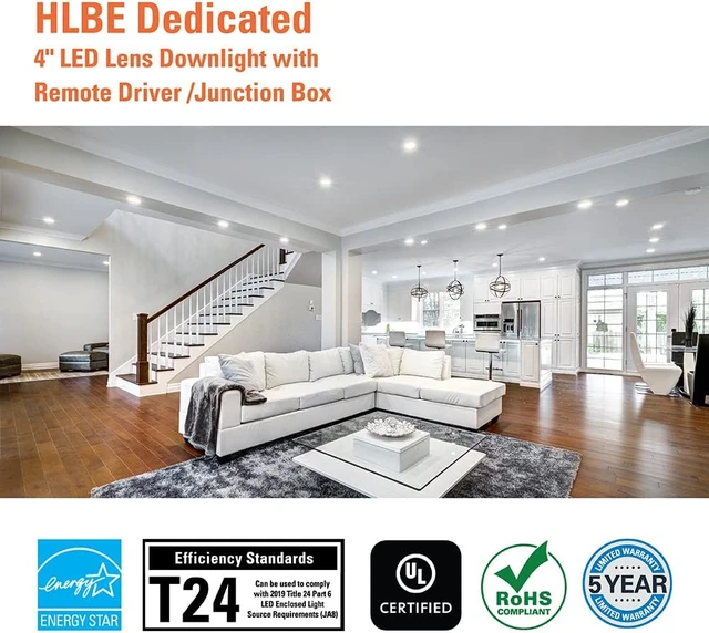 Alt view image 6 of 7 - HALO HLBE Slim Canless LED Recessed Lighting 4 inch 3000K 600lm 24PK