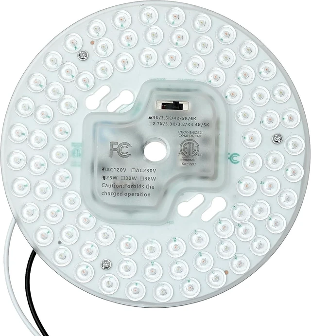 Main image of 6.69'' LED Ceiling Fan Light Retrofit Kit 25W 3000LM Ceiling Light Replacement PCB Board 5CCT 3000K 3500K 4000K 5000K 6000K Adjustable 120V CRI90 Dimmable (25, watts)