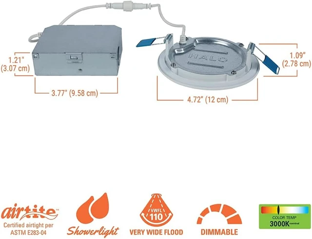 Alt view image 2 of 7 - HALO HLBE Slim Canless LED Recessed Lighting 4 inch 3000K 600lm 24PK