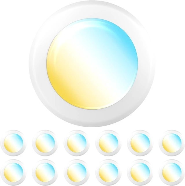 Main image of Sunco 12 Pack 6 Inch Flush Mount LED Disk Lights, 5CCT, 15W=75W, Dimmable