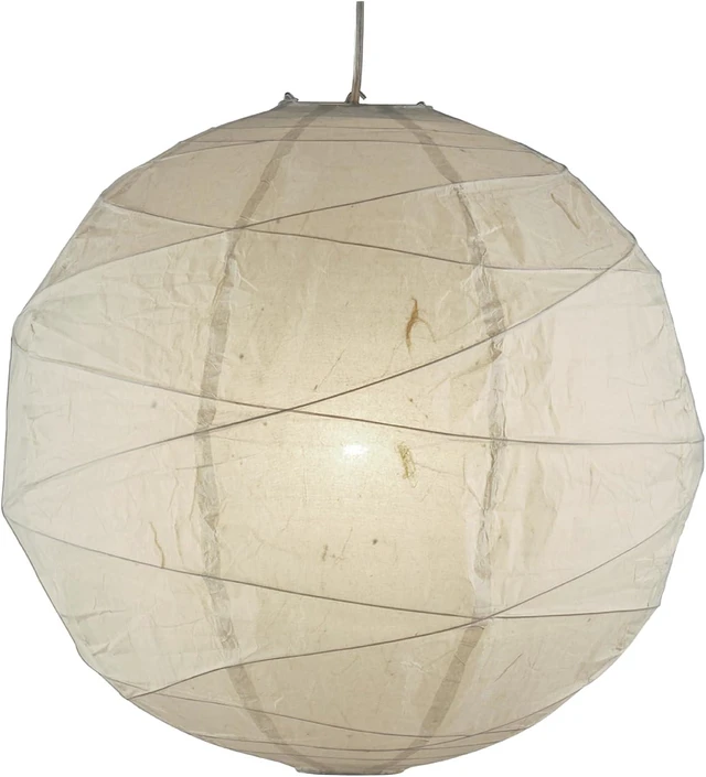 Main image of Adesso Hanging Pendant, White Rice Paper, Collapsible Shade, 24