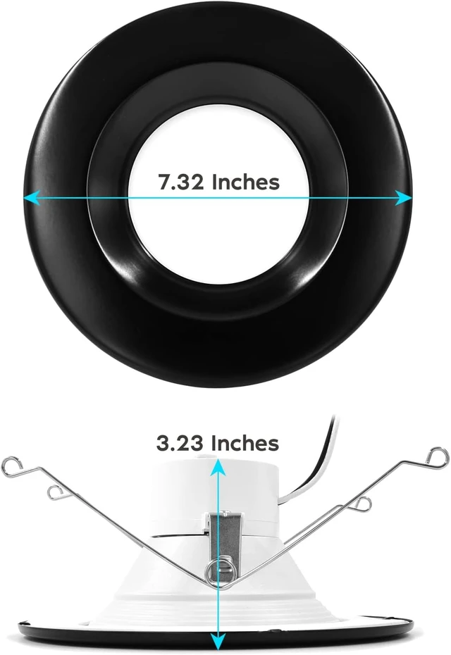 Alt view image 5 of 7 - LUXRITE 5/6 Inch LED Recessed Retrofit Downlight, 14W=90W, 1100LM (1 Pack)