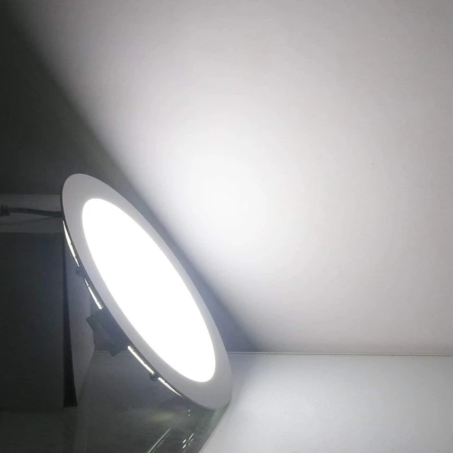 Alt view image 3 of 5 - 7 Inch 18W LED Recessed Ceiling Light 6000K Daylight White 4 Pack
