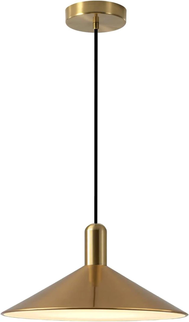 Main image of KCO 13.8 Large Farmhouse Brass Gold Dome Pendant Lights Kitchen Island