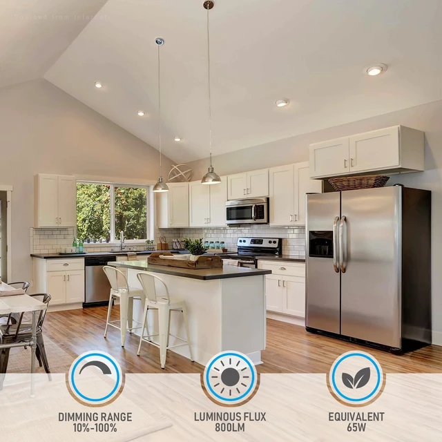 Alt view image 4 of 7 - TORCHSTAR 4-Pack 6 Inch Gimbal LED Recessed Lighting with J-Box, 4000K