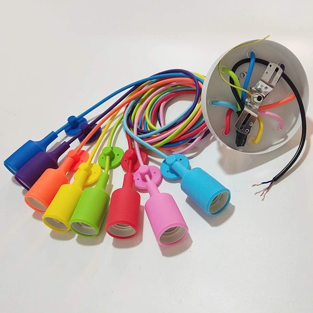 Alt view image 7 of 7 - 8 Arms Colorful Spider Chandelier Kids Ceiling Light Fixtures