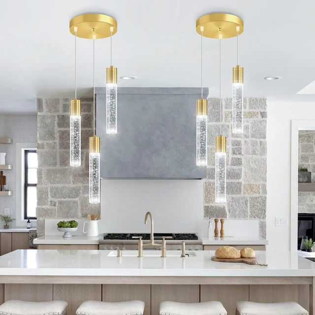 Main image of 3-Lights Pendant Lights Modern LED Kitchen Island Light Bubble Pendant Light Pendant Lighting for Kitchen Island Dining Room Ceiling Hanging Lights Bedroom Mini Pendent Spot Lights