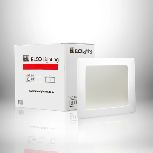 Alt view image 6 of 6 - ELCO Lighting 8" Square Recessed Trim Prismatic Glass White E26