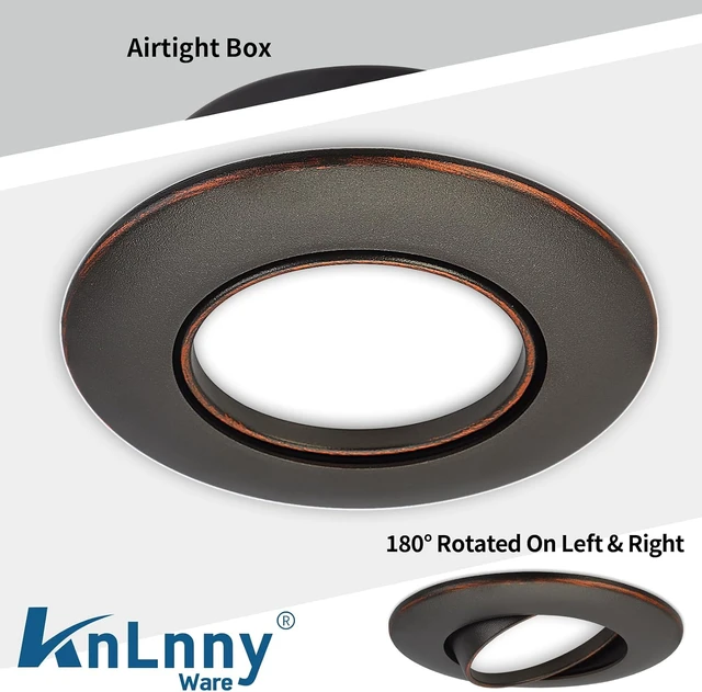 Alt view image 2 of 6 - KnLnny Ware Oil Rubbed Bronze 4 Inch recessed Light,dimmable,6 Pack,5CCT