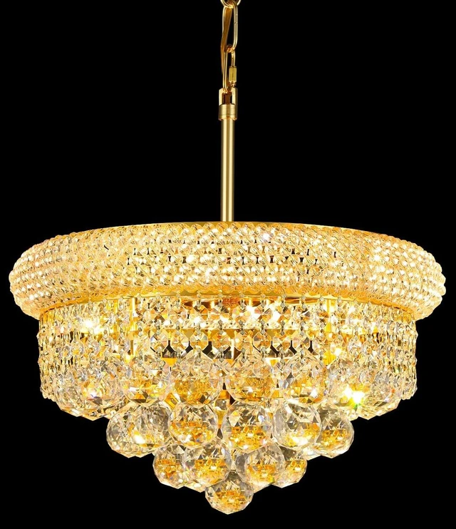 Main image of Gold Crystal Chandeliers for Dining Room4-Lights D15 Inch