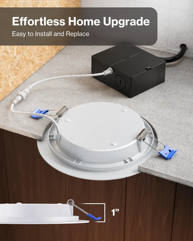 Alt view image 3 of 6 - Sunco 16 Pack 6 Inch Canless LED Recessed Light, Ultra Thin, 14W, Dimmable