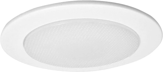 Main image of NICOR Lighting 4 inch White Shower Trim with Glass Albalite Lens, for 4 inch Housings (19509WH)