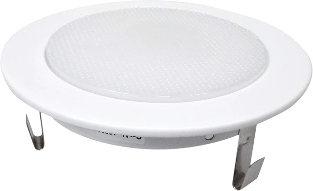 Alt view image 3 of 7 - NICOR Lighting 4 inch White Shower Trim with Glass Albalite Lens, for 4 inch Housings (19509WH)