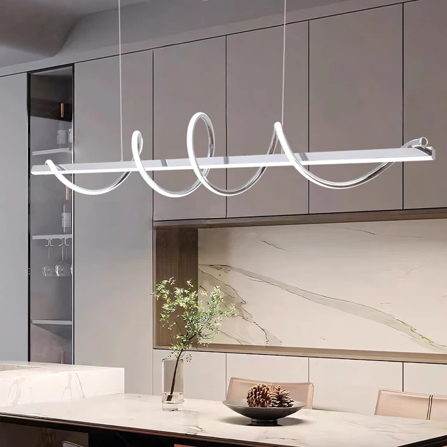 Alt view image 2 of 7 - 47.24in Snake-Shaped Twist Dimmable Modern LED Pendant Chandelier