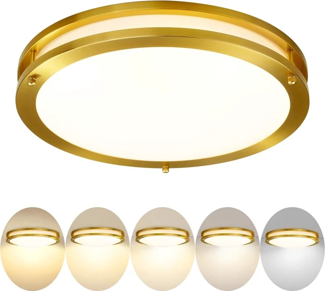 Main image of Gold Ceiling Light Fixture Flush Mount LED,16 inch Kitchen Lighting Fixtures Ceiling Mount 36W, Dimmable Close to Ceiling Light Fixture 5CCT for Bedroom,Bathroom,Living Room