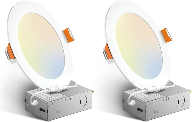 Main image of Amico 2 Pack 6 Inch 5CCT Ultra-Thin LED Recessed Ceiling Light