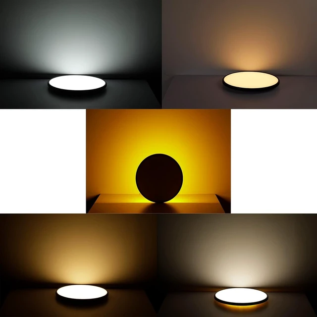 Alt view image 6 of 7 - ocioc 18inch Flush Mount Ceiling Light Fixture with Remote Control, 40W, 2000K Nightlight, 3000K-6500K Color Changeable, LED Ceiling Light for Living Room/Bedroom/Kitchen White