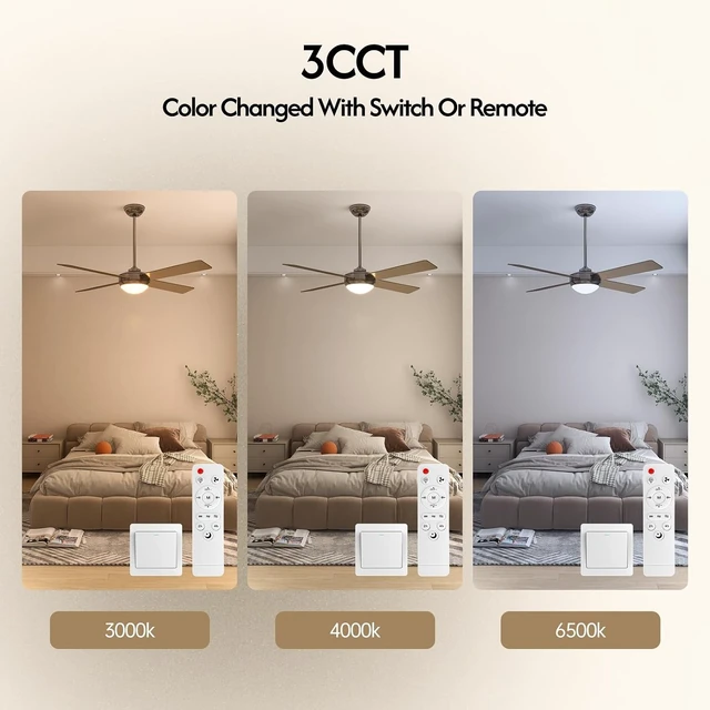 Alt view image 7 of 7 - 4 Inch Ceiling Fan Light Led Replacement 3CCT, Easy Magnetic Mount on