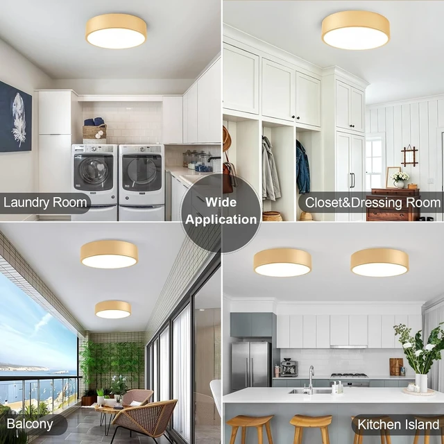 Alt view image 5 of 7 - 11.8" Gold Flush Mount Ceiling Light,2-Light Ceiling Lamp