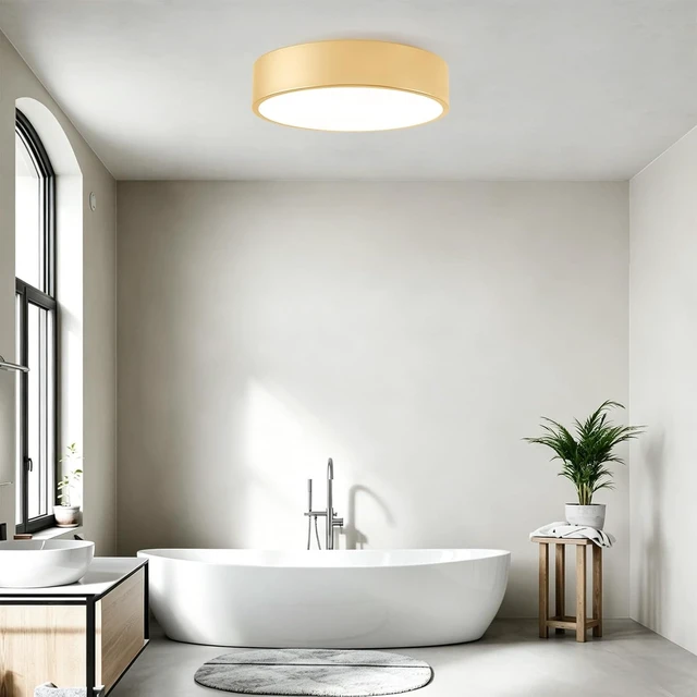Alt view image 7 of 7 - 11.8" Gold Flush Mount Ceiling Light,2-Light Ceiling Lamp