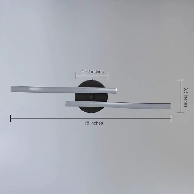 Alt view image 7 of 7 - EDISLIVE 22.5 Inch Black Curved LED Ceiling Light, 12W 1200LM Dimmable Flush Mount, 6000K Cool White Slim Low Profile Lighting Fixture for Kitchen Hallway Office Garage
