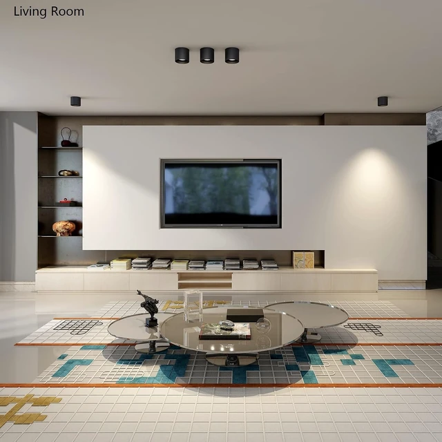 Alt view image 3 of 7 - Ceiling Light Fixture, Flush Mount Ceiling Lights LED Dimmable Cylinder Ceiling Light Spot Light for Living Room Hallway Kitchen Dining Room Foyer 3000K 14.5W (Black)