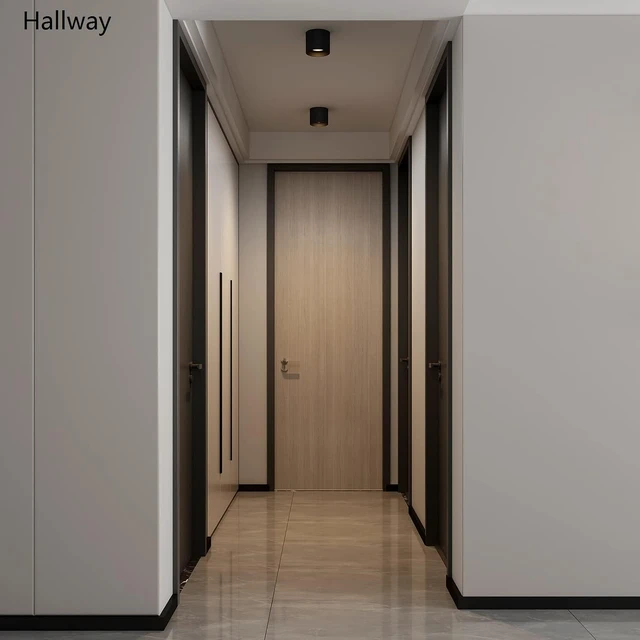 Alt view image 5 of 7 - Ceiling Light Fixture, Flush Mount Ceiling Lights LED Dimmable Cylinder Ceiling Light Spot Light for Living Room Hallway Kitchen Dining Room Foyer 3000K 14.5W (Black)